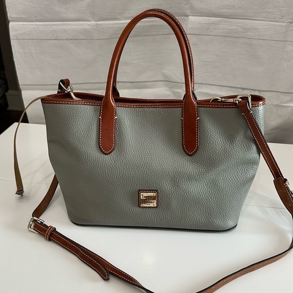 Dooney & Bourke Handbags - Dooney and Bourke Pebble Grain Brielle gray in color